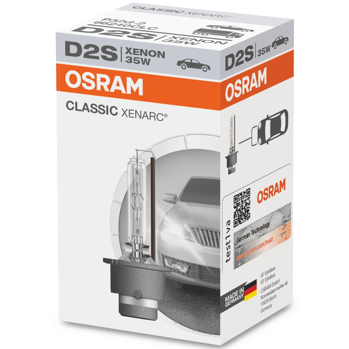 OSRAM D2S Classic XENARC OEM Xenon Light Bulb